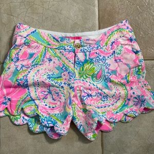 LILLY PULITZER KNIT BUTTERCUP SHORTS SIZE ZERO EXCELLENT CONDITION LIKE NEW